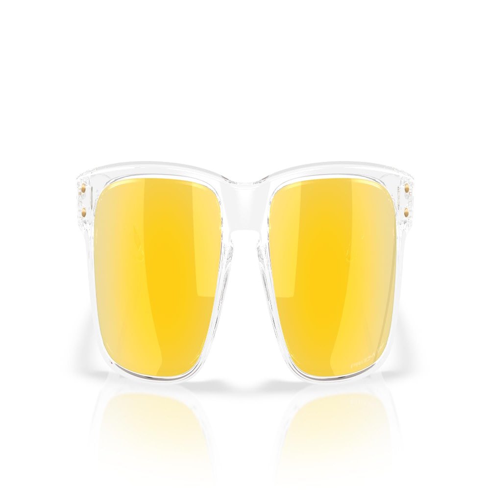 Oakley OO9102 Holbrook Sunglasses, Clear/Prizm 24K Polarized, 57 mm