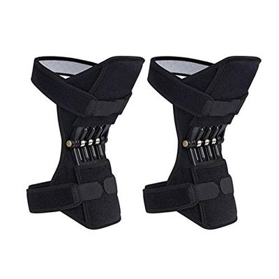 lliang Knee Pads 1 Pair Knee Brace Support Leg Power Knee Stabilizer Pads Booster Rebound Spring Knee Brace Support