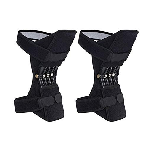lliang Knee Pads 1 Pair Knee Brace Support Leg Power Knee Stabilizer Pads Booster Rebound Spring Knee Brace Support