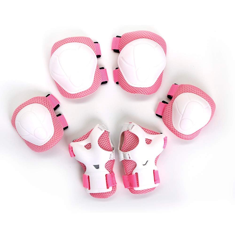 lliang Knee Pads 6pc Sports Safety Set Knee Pads Elbow Pads Brace Kids Adult Hands Wrist Guard Pad Cycling Roller Skating Skateboard Gear