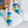 Colorful Childhood Toddlers Boys Girls Rainbow Stripe Socks Kids Multi-colors Cotton Crew Socks Size 6-8 Years view 3
