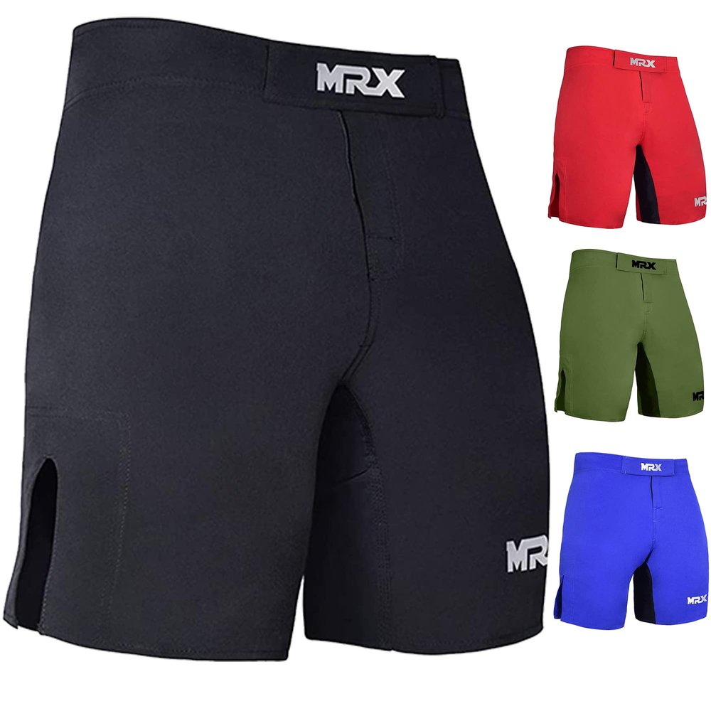 MMA BJJ Unisex Training Cage Fighting Grappling Martial Arts Boxing Muay Thai Wrestling Shorts Black Large