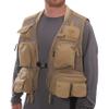SJK Strike Fishing Vest, 12 Pockets, Neoprene Comfort Collar, Mesh Body, Rod Holder, Quick Dry Material & More, 2X-Large Khaki view 1