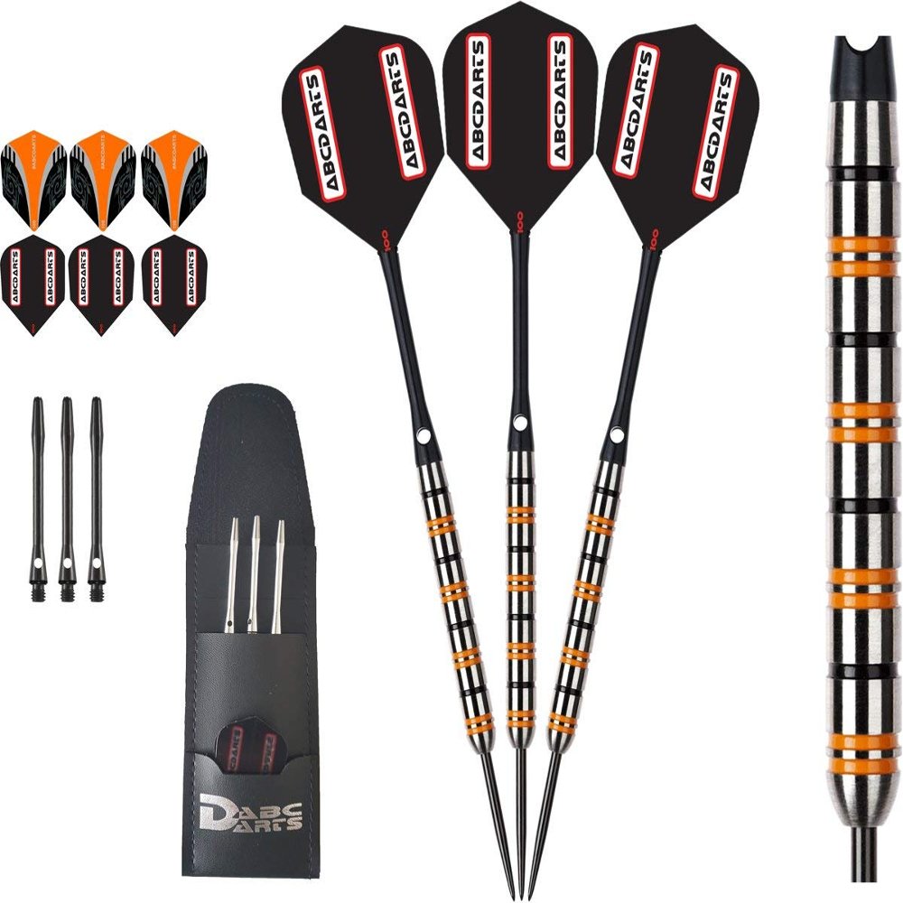 ABC Darts Unisex_Adult 19020525 Darts, Black, Orange, Silver, 25