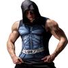 Red Plume Mens Sleeveless Hoodie Men/Gym Tank Tops Bodybuilding Sleeveless Workout Hoodie Muscle Cut Off Sweatshirt for Men (Blue, M) view 1