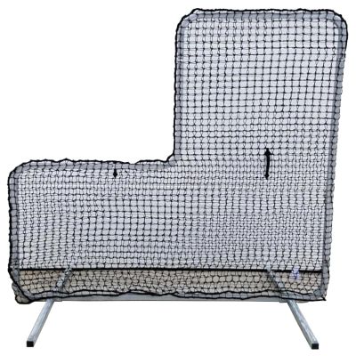 Professional L-Screen Baseball Safety Frame & Net Pitcher (7' x 7' L-Screen #42/60ply)