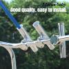 Marinebaby (2X) 316 Stainless Tournament Style Boat Fishing Holder Clamp on Fishing Rod Holder for Boat 1-1/4" to 2" Rail Gimbal Pin at Bottom view 2