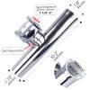 Marinebaby (2X) 316 Stainless Tournament Style Boat Fishing Holder Clamp on Fishing Rod Holder for Boat 1-1/4" to 2" Rail Gimbal Pin at Bottom view 3
