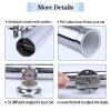 Marinebaby (2X) 316 Stainless Tournament Style Boat Fishing Holder Clamp on Fishing Rod Holder for Boat 1-1/4" to 2" Rail Gimbal Pin at Bottom view 4