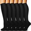 6 Pack Copper Compression Socks for Women and Men Circulation-Best Support for Medical,Running,Nursing,Athletic view 1