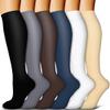 6 Pack Copper Compression Socks for Women and Men Circulation-Best Support for Medical,Running,Nursing,Athletic view 1