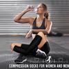 6 Pack Copper Compression Socks for Women and Men Circulation-Best Support for Medical,Running,Nursing,Athletic view 3