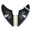AQUBONA Twin Keel Fins - Twin Fin Fish Surfboard Fins Twin Keels - Smooth Fiberglass Flex (Skull) view 1