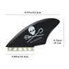 AQUBONA Twin Keel Fins - Twin Fin Fish Surfboard Fins Twin Keels - Smooth Fiberglass Flex (Skull) view 2
