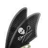AQUBONA Twin Keel Fins - Twin Fin Fish Surfboard Fins Twin Keels - Smooth Fiberglass Flex (Skull) view 3
