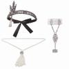 1920's Gatsby Accessories Set for Women, Flapper Costume Jewelry Set Headband Necklace Bracelets (Black) view 1