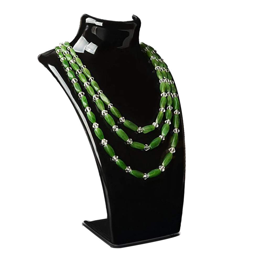 loinhgeo Mannequin Necklace Jewelry Pendant Display Stand Holder Neck Model Show Shelf Home Decor Black