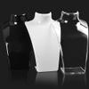 loinhgeo Mannequin Necklace Jewelry Pendant Display Stand Holder Neck Model Show Shelf Home Decor Black view 4