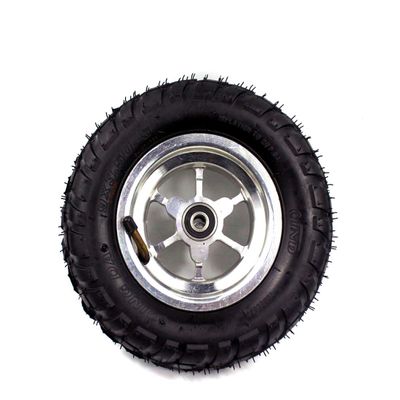 L-faster 9x3.50-5 Air Wheel, Silver, 240mm Diameter, 70mm Width, Aluminium Alloy Hub, Rubber Tyre, Compatible with Scooter, Mountain Skateboard, Off-Road Scooter Wheel