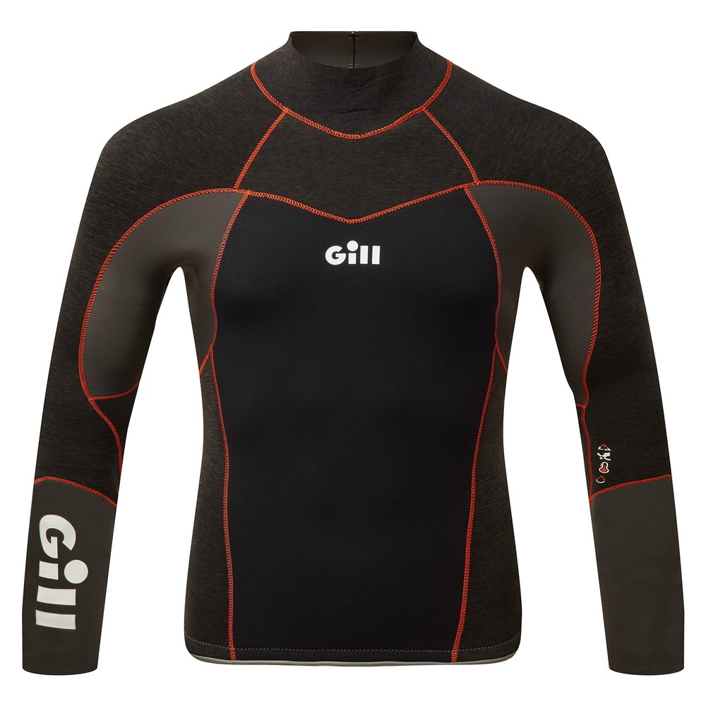 Gill Mens ZenTherm Thermal Neoprene Top for Watersports, Sailing, Boardsports, Stand Up Paddleboard, Kayaking, Windsurfing Black