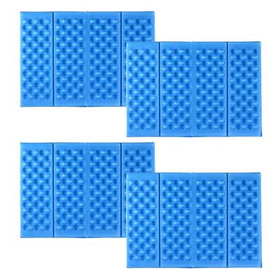 BESPORTBLE 4PCS Waterproof Folding XPE Foam Pads Mat Cold- Cushion Seat with Storage Bag for Camping Park Picnic (Blue)