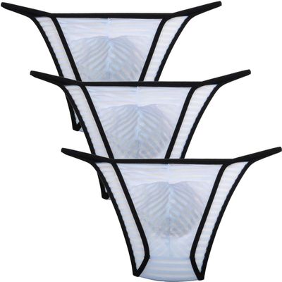 Jaxu 3-Pack Sexy Men's Soft Smooth Silky Bulge Bikini Contoured Pouch Briefs Underwear