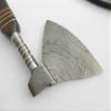 Handmade Damascus Viking Axe, Bearded Axe Chopping Axe,11" Buffalo Horn Handle Axe. Hand Forged Woodsman Axe view 2