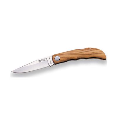 Joker Sport Pocket Knife Pointer NO68, Olive Wood Handle, Blade 3.74 inches MOVA, Weight 100 gr, Fishing Tool, Hunting, Camping and Hiking