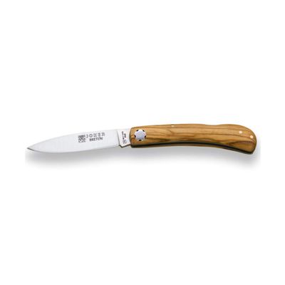 Joker Handcrafted Pocket Knife Breton NO44, with Handle in Olive Wood, MOVA Blade 3.14 inches, Fishing Tool, Hunting, Camping and Hiking