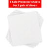 6 Pack- Red Bottom Shoe Protector for Christian Louboutin Red Bottom Sole Protectors - Compatible with All High Heels - 6 Sheets for 3 Pair of Shoes - 5X5 INCH Sheets view 3