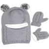 Baby Winter Hat Scarf Mitten Set, Unisex Infant Toddler Kids Hat Scarf (Grey-B, 2-5 Years)