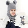 Baby Winter Hat Scarf Mitten Set, Unisex Infant Toddler Kids Hat Scarf (Grey-B, 2-5 Years) view 3