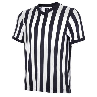 allentian Men's Referee Shirt - Official Black & White Stripe Referee/Umpire Jersey Pro-Style V-Neck Referee Uniform, Great for Basketball, Football, Soccer (S)