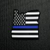 BritKitUSA Oregon State Thin Blue Line 3D PVC Morale Patch & Decal Set OR TBL Sticker view 2