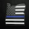 BritKitUSA Oregon State Thin Blue Line 3D PVC Morale Patch & Decal Set OR TBL Sticker view 3