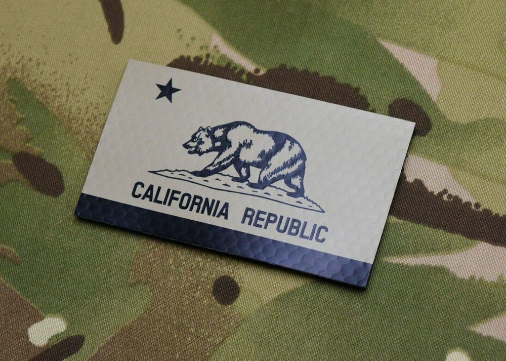 BritKitUSA Infrared California State Flag Patch CA IR US Army Navy Seal NSWDG DEVGRU Cali