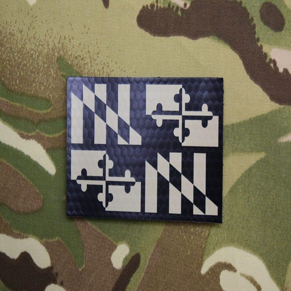 BritKitUSA Infrared Maryland State Flag Patch MD IR US Army Navy Seal NSWDG DEVGRU Cag