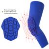 SZKANI Knee Pads Compression Leg Sleeve Knee Sleeve for All Sports Wrestling Protector Gear, Youth & Adult Sizes, 1 Pair of Knee Paded (Blue_2 Pack, Large) view 3