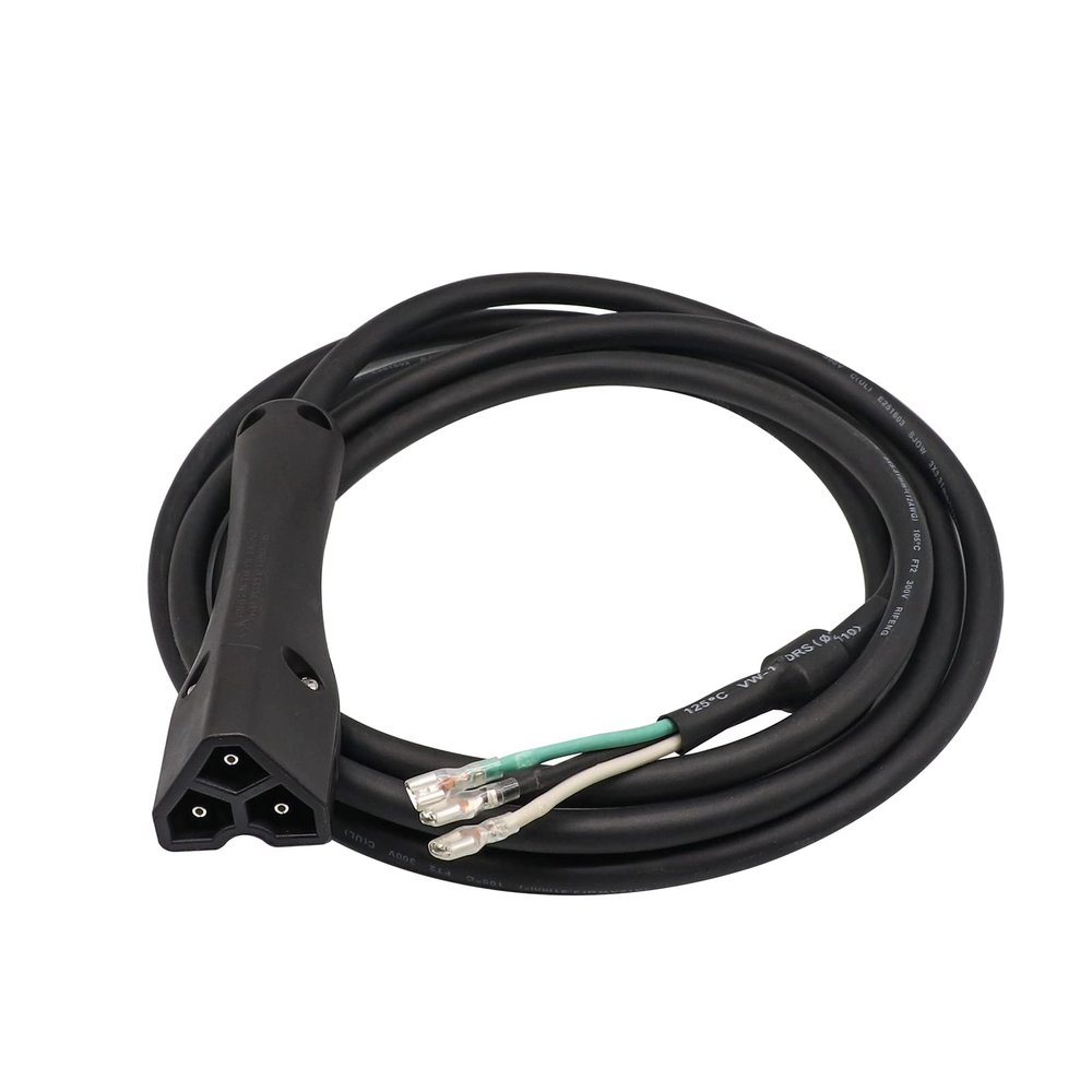 Drive-up 48-Volt Golf Cart Charger Plug 3-Pin Triangle Handle Connector with Wire Fits EZGO RXV 604321, 611219 (Charger Plug with Wire)