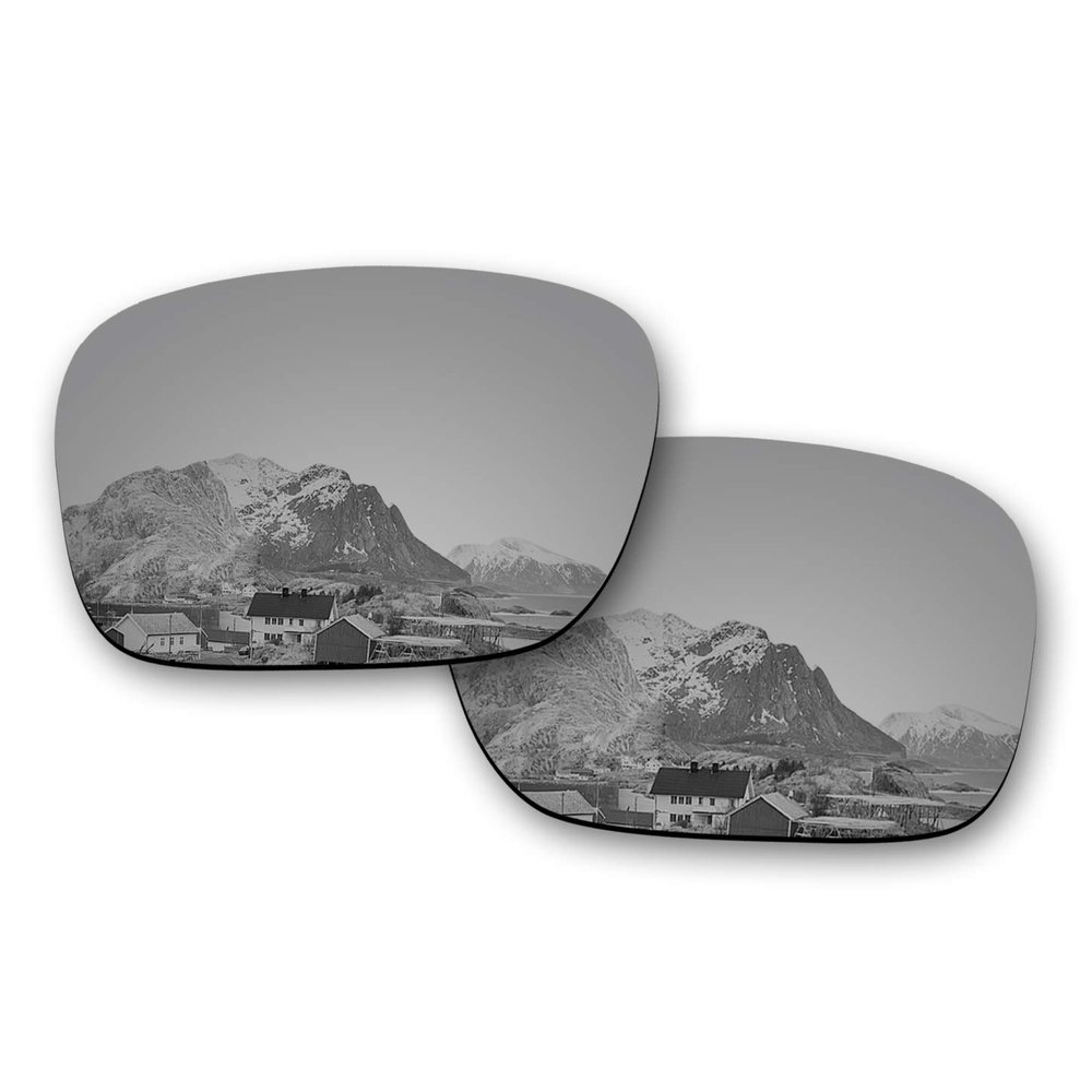 Puzzley Mirror Polarized Replacement Lenses for Oakley Ten X OO9128 Sunglasses - Silver Mirror Polarized
