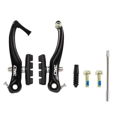 CNC Bicycle V Brake Set for Front/Rear Wheel, Cantilever Brakes with 55mm(L) Pads, Black,1 Piece
