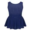 CHICTRY Kids Girls Sparkling Rhinestone Dance Dress Spandex Tutu Skating Ballet Gymnastics Leotard Costume r1 Sparkly Navy Blue 8 view 2