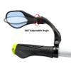 Hafny New Handlebar Bike Mirror, HD,Blast-Resistant, Glass Lens, HF-MR088LS (Left) (HF-M903B-FR01 (Handlebar Fitting One Pair, Blue Glass)) view 3