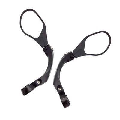 Hafny New Handlebar Bike Mirror, HD,Blast-Resistant, Glass Lens, HF-MR088LS (Left) (HF-M903S-FR01 (Handlebar Fitting One Pair, Silver Glass))