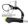 Hafny New Handlebar Bike Mirror, HD,Blast-Resistant, Glass Lens, HF-MR088LS (Left) (HF-M903S-FR01 (Handlebar Fitting One Pair, Silver Glass)) view 2