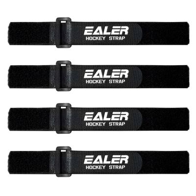 EALER Heavy Duty Hockey Shin Straps for Easy Use (Black)