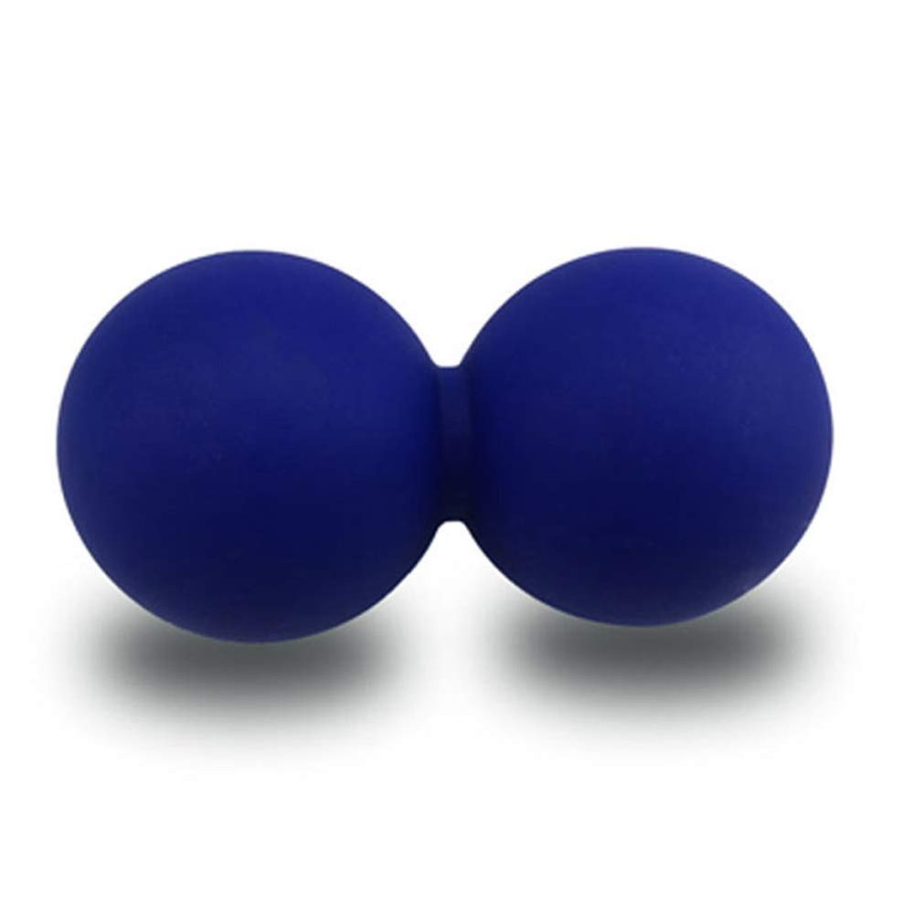 EliteShine Double Lacrosse Massage Ball for Myofascial Trigger Point Release & Deep Tissue Massagefor Physical Therapy, Muscle Relaxer, Acupoint Massage (Material: Silicon, Deep Blue)