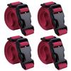 MAGARROW 40" 60" Strap Buckle Packing Straps Adjustable 1-Inch Belt (1" Wide - 40" Long, Red (4-Pack)) view 1