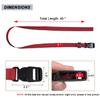 MAGARROW 40" 60" Strap Buckle Packing Straps Adjustable 1-Inch Belt (1" Wide - 40" Long, Red (4-Pack)) view 2