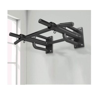 Pull-up Bars AGYH Horizontal Bar, Wall-Mounted Punching Strength Training Equipment, Corridor Boxing Punching Bag Multifunctional Boom, Load 600kg (Color : Black)